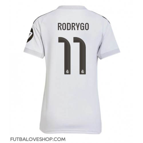 Dres Real Madrid Rodrygo Goes #11 Domáci pre Ženy 2025-26 Krátky Rukáv Dres Real Madrid Rodrygo Goes #11 Domáci pre Ženy 2025-26 Krátky Rukáv
